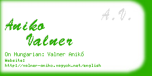 aniko valner business card